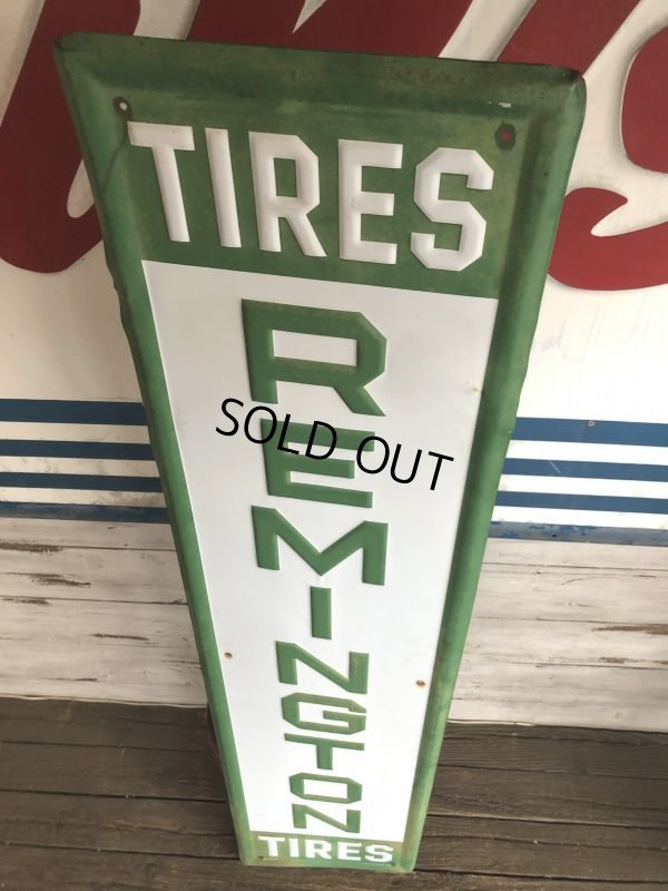 画像6: Vintage Original Embossed Metal REMINGTON Tires Sign (S349)
