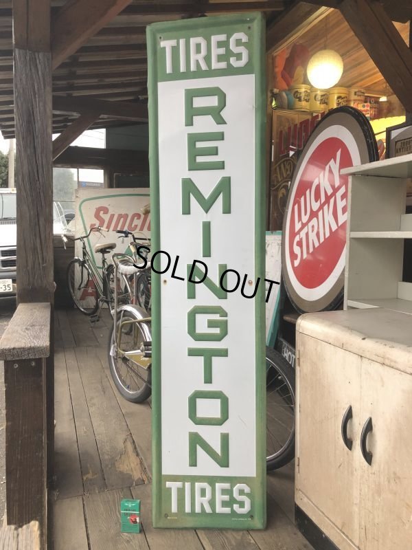 画像9: Vintage Original Embossed Metal REMINGTON Tires Sign (S349)