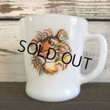 Vintage Fire King EXXON Esso Tiger D handle Mug (S350)