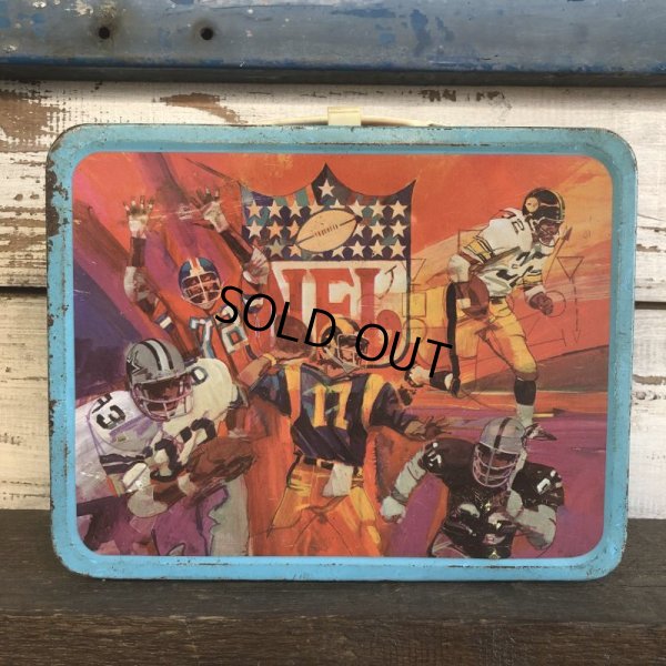 画像1: 70s Vintage Thermos Luch Box NFL (S385) 