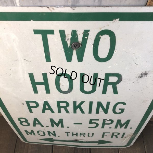 画像3: Vintage Road Sign TWO HOUR PARKING (S388) 