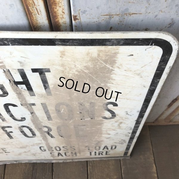 画像2: Vintage Road Sign WEIGHT RESTRICTIONS IN FORCE (S391) 