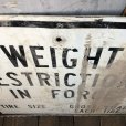 画像3: Vintage Road Sign WEIGHT RESTRICTIONS IN FORCE (S391) 