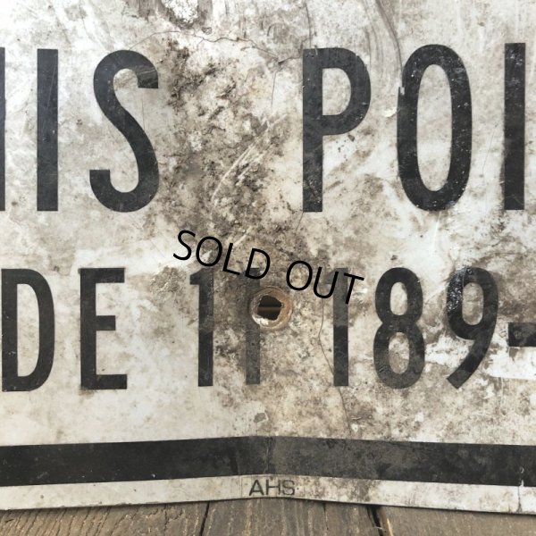 画像4: Vintage Road Sign NO UNAUTHORIZED VEHICLES BEYOND THIS POINT (S390) 