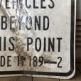 画像7: Vintage Road Sign NO UNAUTHORIZED VEHICLES BEYOND THIS POINT (S390) 