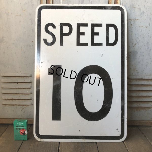画像1: Vintage Road Sign SPEED 10 (S389) 