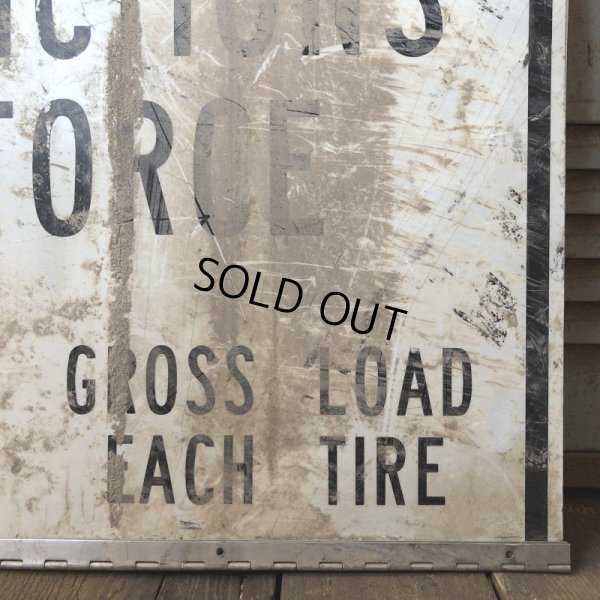 画像5: Vintage Road Sign WEIGHT RESTRICTIONS IN FORCE (S391) 