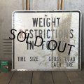 Vintage Road Sign WEIGHT RESTRICTIONS IN FORCE (S391) 
