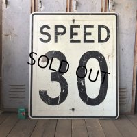 Vintage Road Sign SPEED 30 (S393) 