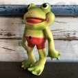 画像2: 50s Vintage Roll Over Red Rover Frog Squeak Toy (S399) (2)