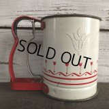 50s Vintage Hand-I-Sift Flour Sifter tulip (S409)