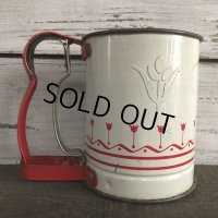 50s Vintage Hand-I-Sift Flour Sifter tulip (S409)