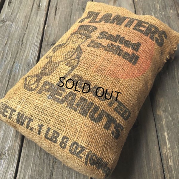 画像6: Vintage Planters Mr Peanuts Burlap Bag ROASTED PEANUTS 1LB (S422)