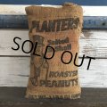 Vintage Planters Mr Peanuts Burlap Bag ROASTED PEANUTS 1LB (S422)