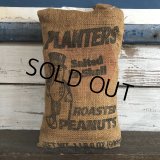 Vintage Planters Mr Peanuts Burlap Bag ROASTED PEANUTS 1LB (S422)