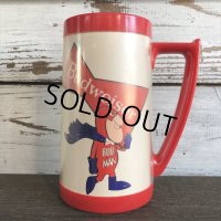 Vintage Budweiser Plastic Thermo-Serv  Beer Stein Mug BAD MAN (S429)