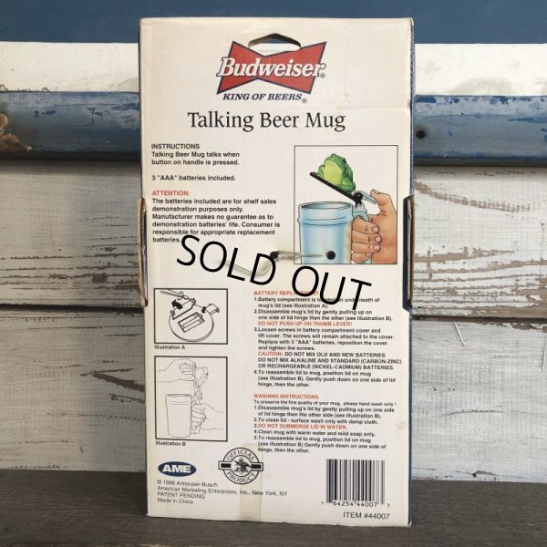 画像3: Vintage Budweiser Talking Frog Beer Mug  "Bud-Weis-Er"  (S431)