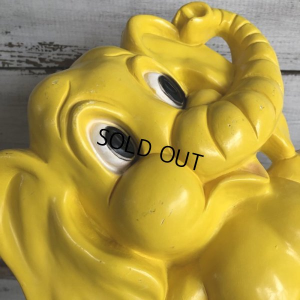 画像9: 70s Vintage Homco Wall Deco Yellow Elephant (S433) 