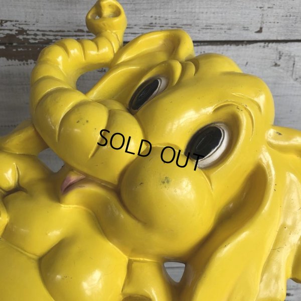 画像8: 70s Vintage Homco Wall Deco Yellow Elephant (S433) 