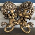 70s Vintage Homco Wall Deco Gold Lion (S434) 