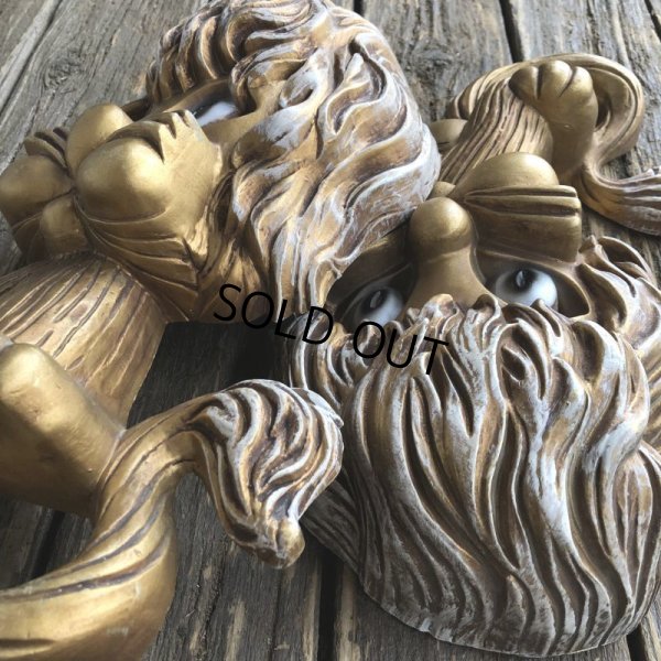 画像6: 70s Vintage Homco Wall Deco Gold Lion (S434) 