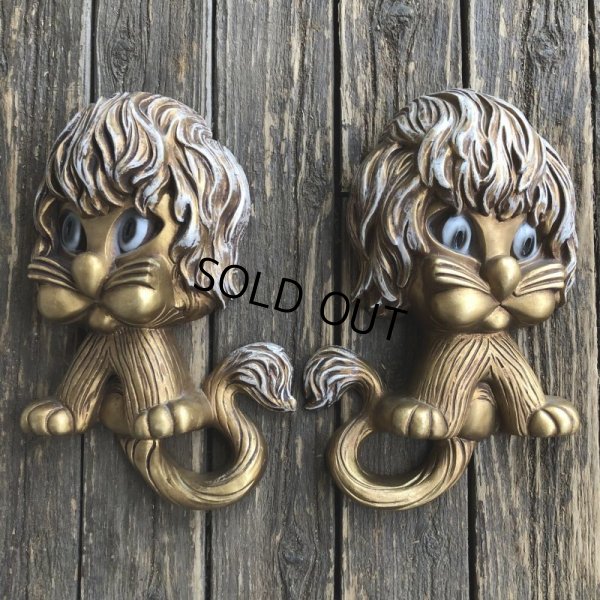 画像9: 70s Vintage Homco Wall Deco Gold Lion (S434) 