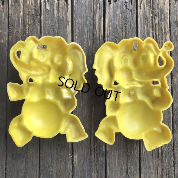 画像5: 70s Vintage Homco Wall Deco Yellow Elephant (S433) 