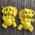 画像10: 70s Vintage Homco Wall Deco Yellow Elephant (S433) 