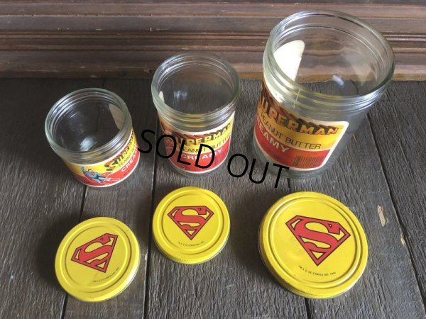 画像5: 80s Vintage Super Man DC comics PEANUT BUTTER Jar Bottles (S444)