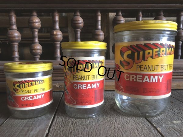 画像3: 80s Vintage Super Man DC comics PEANUT BUTTER Jar Bottles (S444)