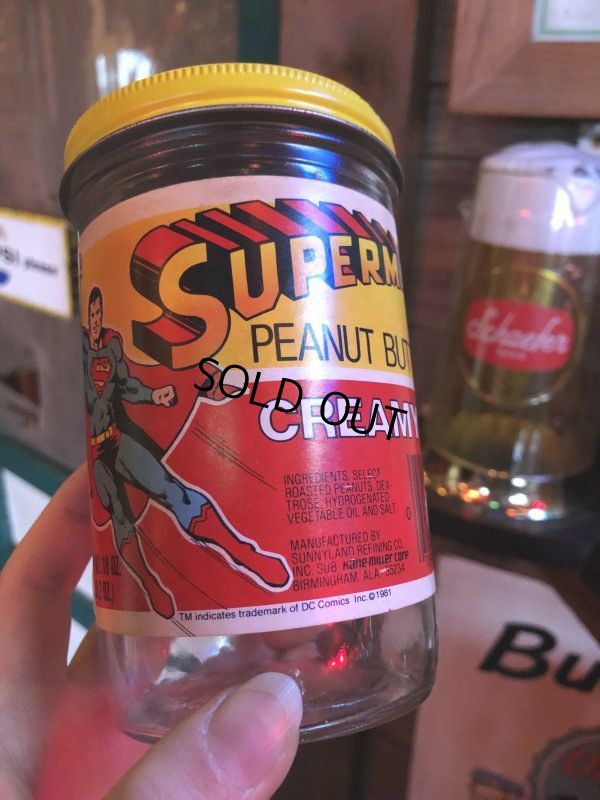 画像10: 80s Vintage Super Man DC comics PEANUT BUTTER Jar Bottles (S444)