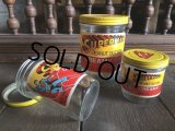 80s Vintage Super Man DC comics PEANUT BUTTER Jar Bottles (S444)