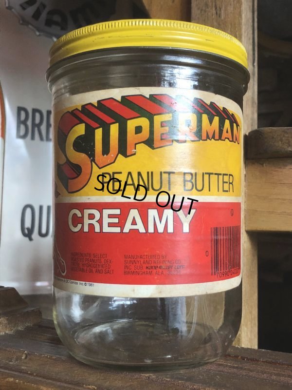 画像7: 80s Vintage Super Man DC comics PEANUT BUTTER Jar Bottles (S444)