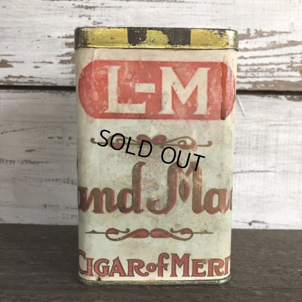 画像1: Vintage Cigar Tabacco Can L-M Hand Made  (S463)  
