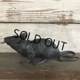 Vintage Halloween Scary Monster Black Rat (S470)