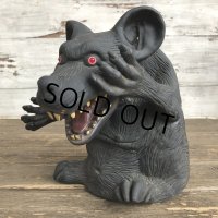 Vintage Halloween Scary Monster Black Mouse Super Rat (S472)