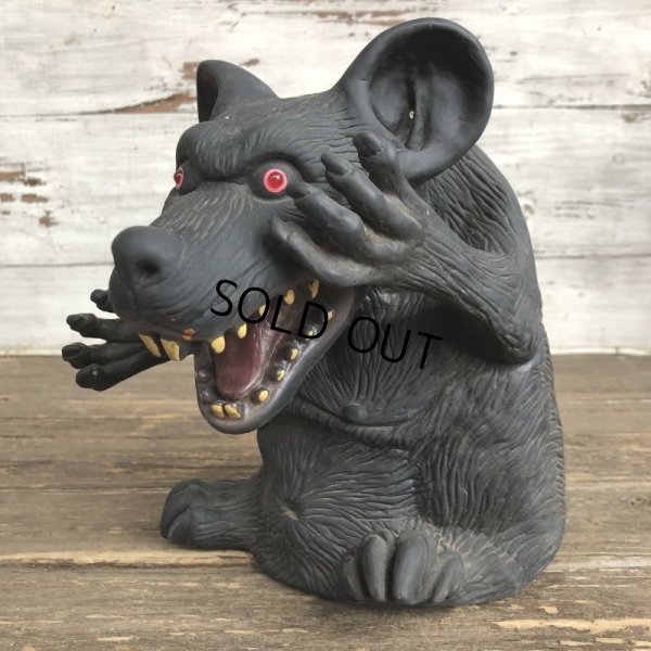 画像1: Vintage Halloween Scary Monster Black Mouse Super Rat (S472)