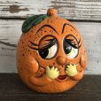 画像1: Vintage Orange Chalkware Statue Bank (S488) (1)