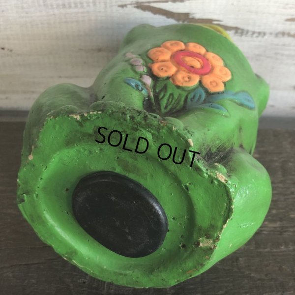 画像7: Vintage Ceramic Frog Bank Hippie Flower Power Psychedelic (S488)