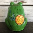 画像3: Vintage Ceramic Frog Bank Hippie Flower Power Psychedelic (S488)