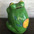 画像9: Vintage Ceramic Frog Bank Hippie Flower Power Psychedelic (S488)