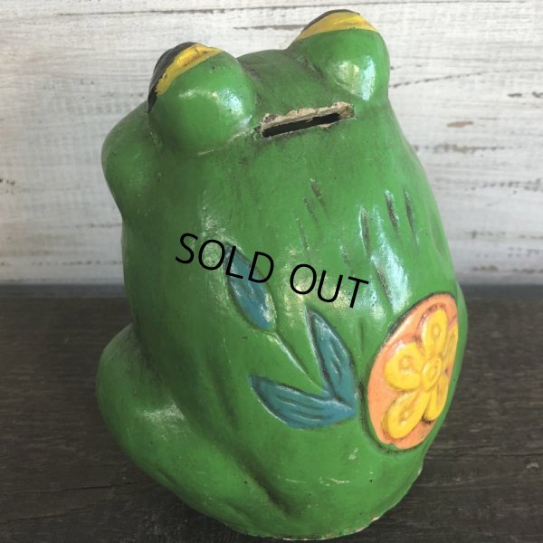 画像9: Vintage Ceramic Frog Bank Hippie Flower Power Psychedelic (S488)