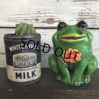 Vintage Ceramic Frog Bank Hippie Flower Power Psychedelic (S488)