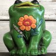 画像8: Vintage Ceramic Frog Bank Hippie Flower Power Psychedelic (S488)