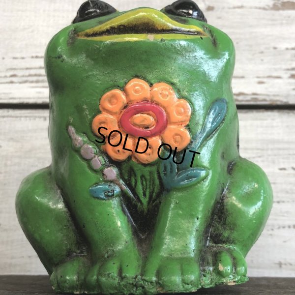 画像8: Vintage Ceramic Frog Bank Hippie Flower Power Psychedelic (S488)