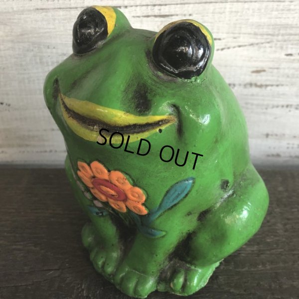 画像5: Vintage Ceramic Frog Bank Hippie Flower Power Psychedelic (S488)