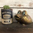 画像1: Vintage Ceramic Frog Bank Hippie Flower Power Psychedelic Gold (S489) (1)