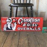 Vintage OshKosh B'Gosh Overalls Uncle Sam Porcelain Sign (S513)