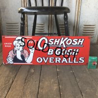 Vintage OshKosh B'Gosh Overalls Uncle Sam Porcelain Sign (S513)