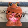 Vintage Psychedelic Hippie Frog Piggy Bank LOVE (S516)